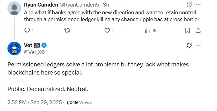 Swift vs. Ripple Debate (Source: X)