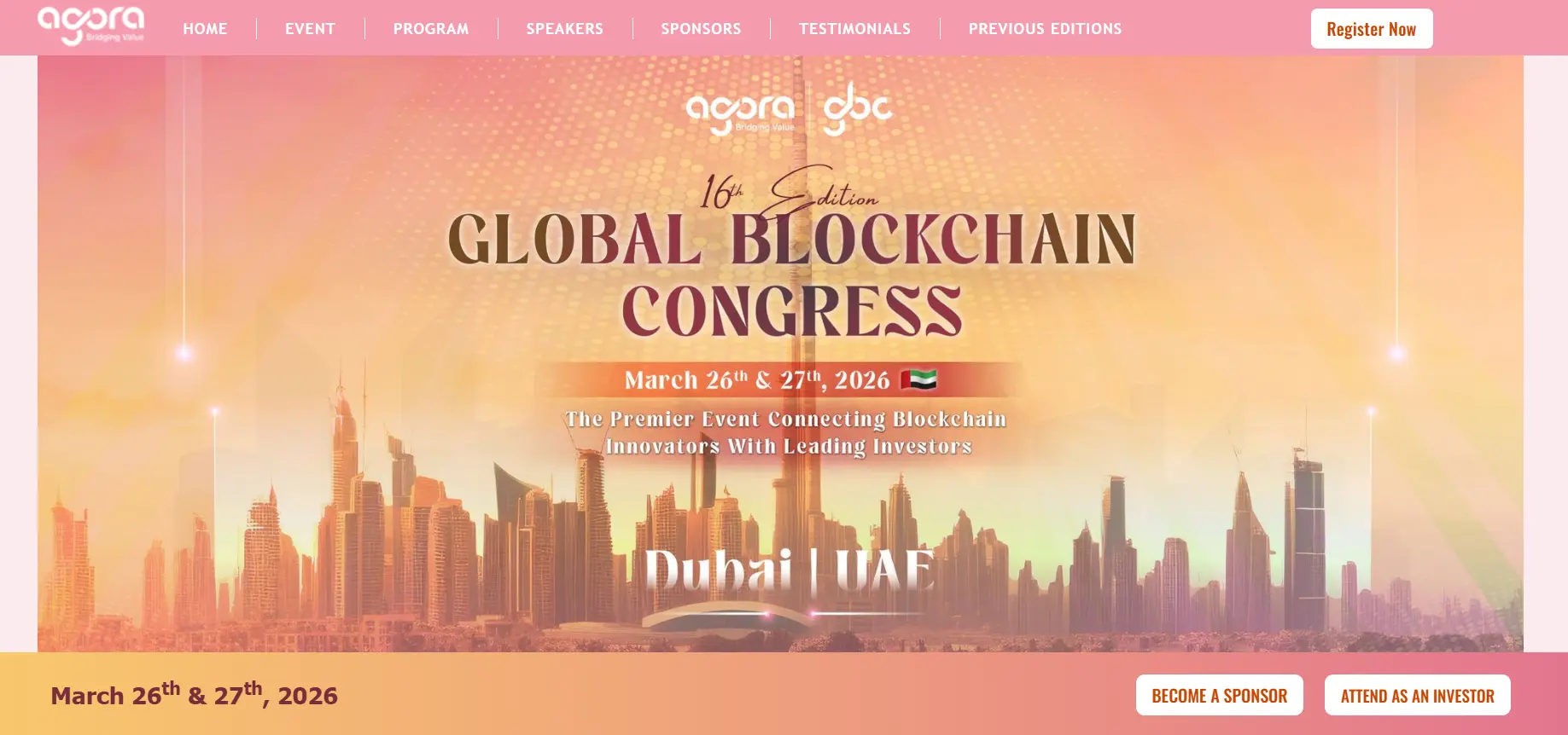 Dashboard Global Blockchain Congress