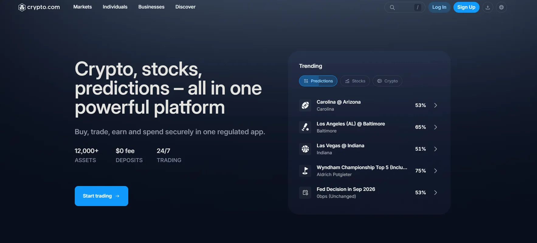 crypto.com dashboard